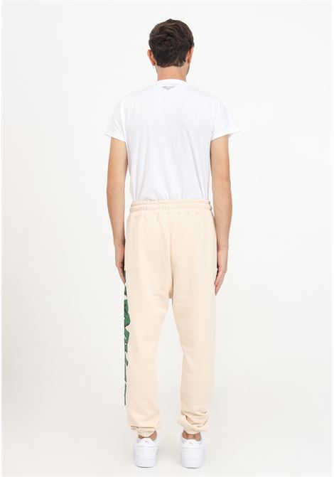 Trousers with logo on the leg for men DISCLAIMER | 23IDS53724CREMA-ST.VERDONE