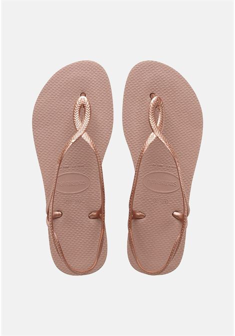 Pink flip flops for women with heel strap HAVAIANAS | 41296973544