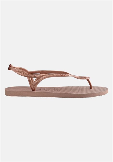 Pink flip flops for women with heel strap HAVAIANAS | 41296973544