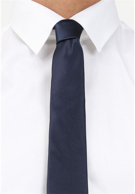 Cravatta in seta blu da uomo LANVIN | 1282/1c.