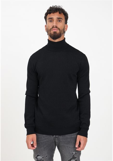 Black turtleneck sweater for men MOSCHINO | A090376001555