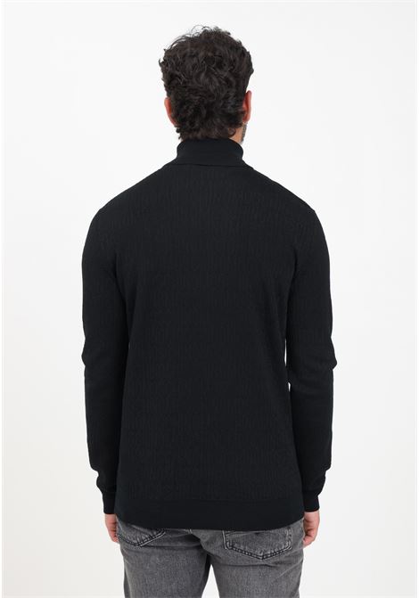 Black turtleneck sweater for men MOSCHINO | A090376001555