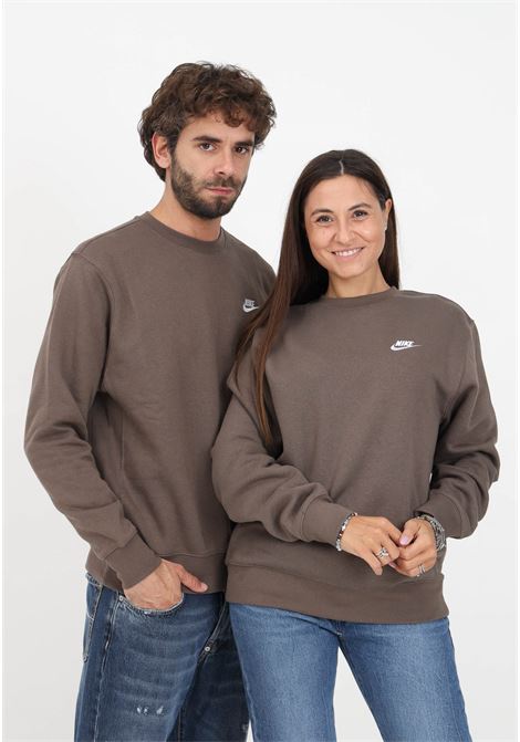 Brown crewneck sweatshirt with logo for men and women NIKE | BV2662004