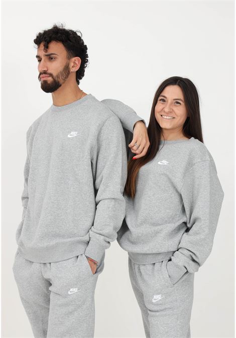 Nike Sportswear Club Fleece gray crewneck sweatshirt for men and women NIKE | BV2662063