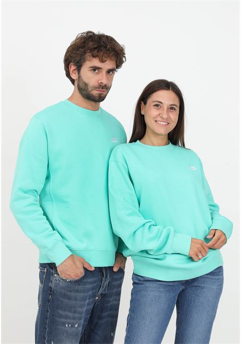 Aqua green sweatshirt with logo for men and women NIKE | BV2662369