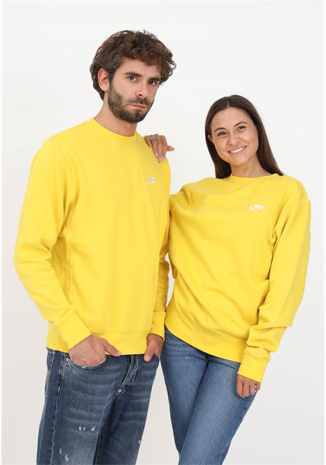 Yellow crewneck sweatshirt with logo for men and women NIKE | BV2662709