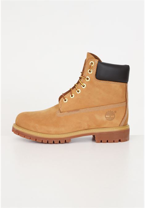 Brown men's ankle boots with embossed logo TIMBERLAND | TB01006171317131