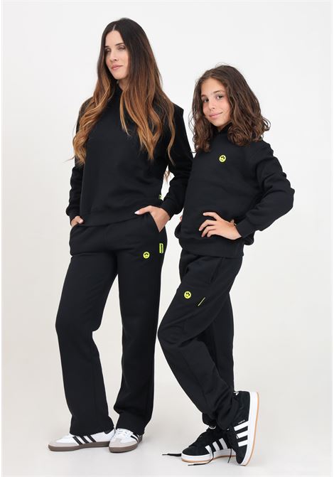 Pantalone sportivo nero per donna e bambina con patch logo BARROW | F4BKJUFP131110