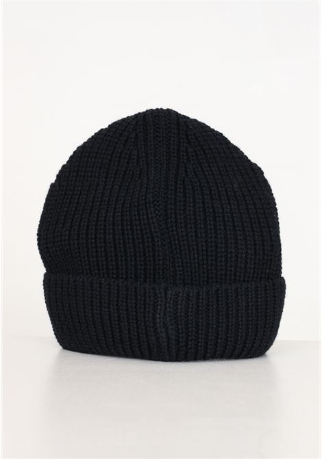 Black wool hat for boys and girls with logo patch BARROW | F4BKJUHT038110