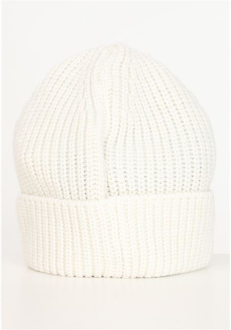 Cappello in lana panna per bambino e bambina con patch logo BARROW | F4BKJUHT03813