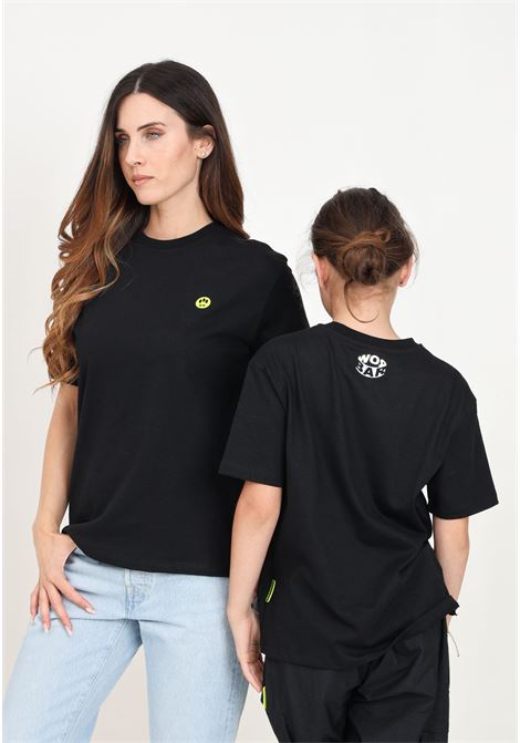 Black short-sleeved T-shirt for women and girls with logo print BARROW | F4BKJUTH132110