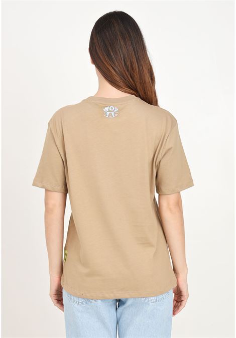 T-shirt a manica corta marrone per donna e bambina con stampa logo BARROW | F4BKJUTH132BW016
