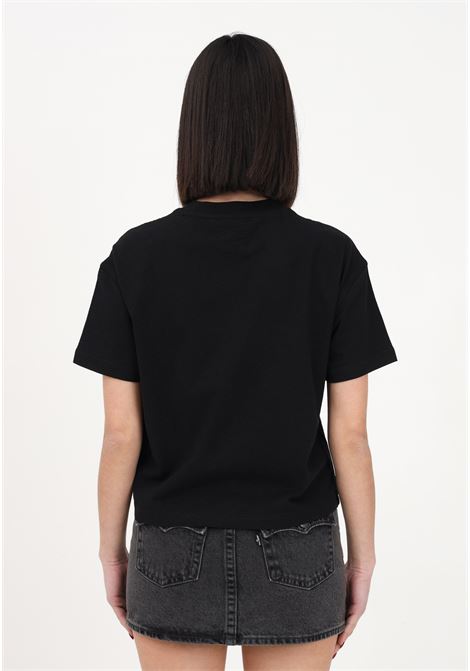 T-shirt casual nera da donna con patch logo DIckies | DK0A4Y8LBLK1.