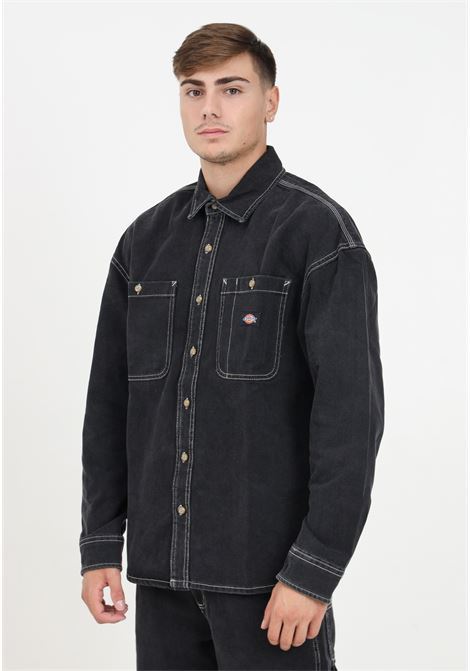 Camicia di jeans a manica lunga Houston in denim nero da uomo DIckies | DK0A4YF5J791.