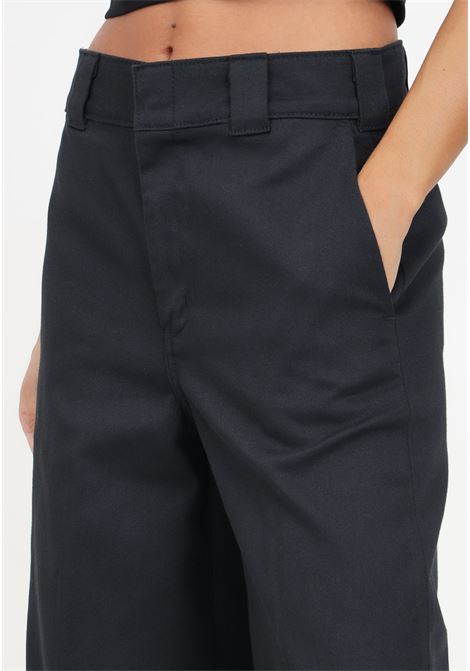 Black women's flared trousers with logo label on the back DIckies | DK0A4YSEBLK1.