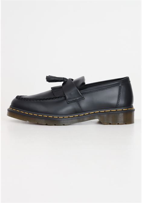 Mocassini da uomo neri cuciture gialle modello adrian pelle smooth DR.MARTENS | 22209001.