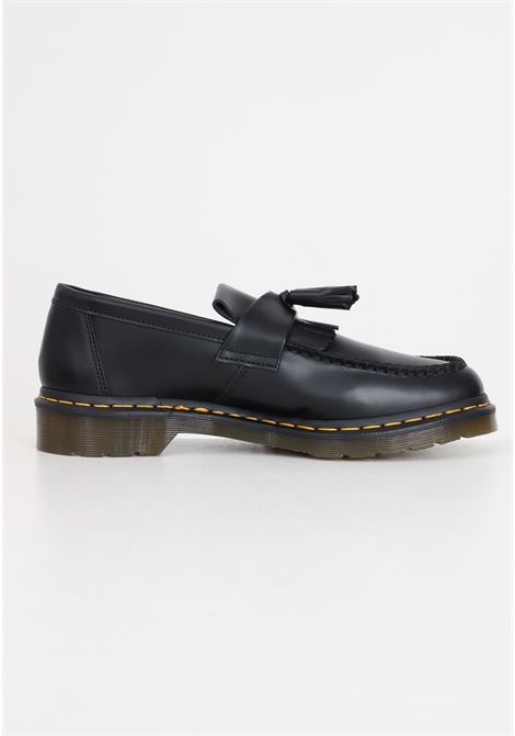 Mocassini da uomo neri cuciture gialle modello adrian pelle smooth DR.MARTENS | 22209001.