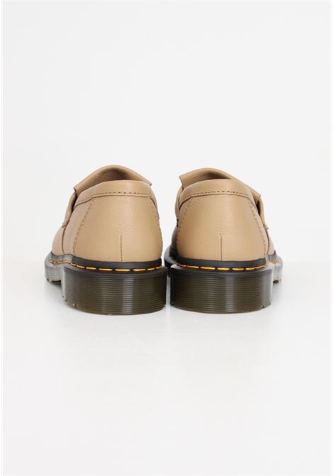 Beige women's moccasins with yellow stitching adrian model in virginia leather DR.MARTENS | 31245439.