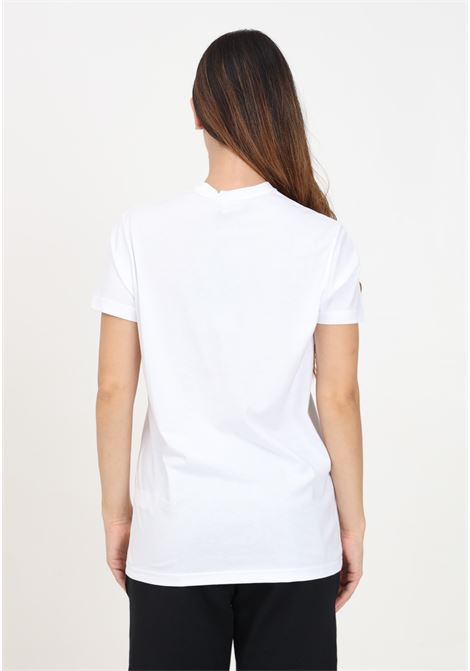 T-shirt a manica corta bianca per donna e bambina con maxi stampa logo DSQUARED | DQ1832D0A4CDQ100