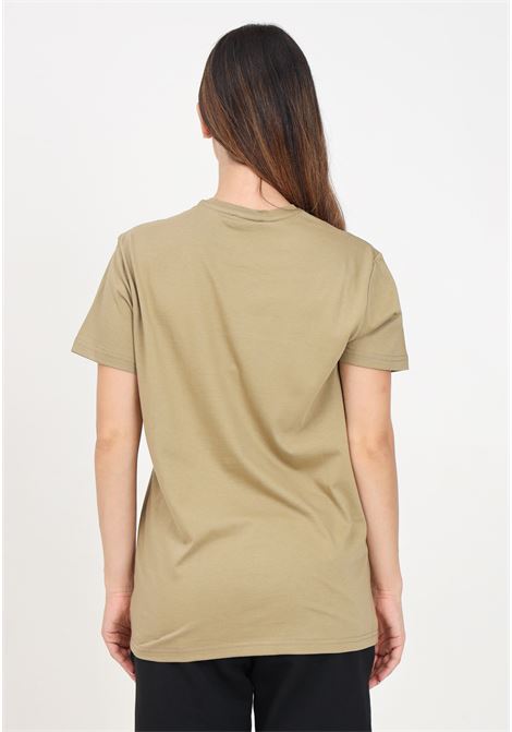 Khaki short-sleeved T-shirt for women and girls with logo print DSQUARED | DQ2471D004GDQ719