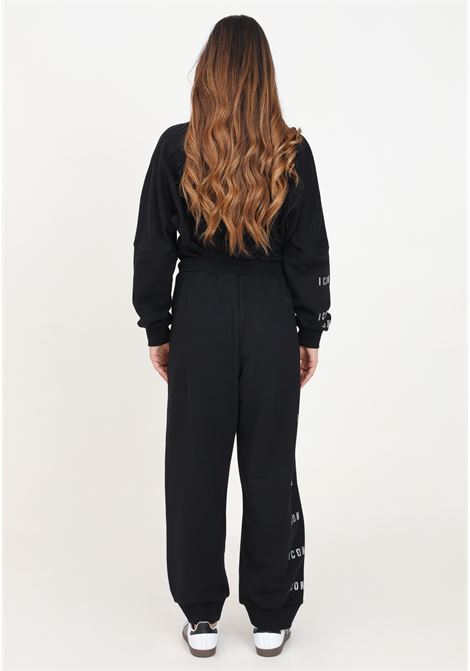 Pantalone sportivo nero per donna e bambina con stampa logo in strass DSQUARED | DQ2681D009BDQ900