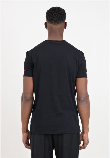 Black men's t-shirt with red logo patch DSQUARED2 | D9M204900001