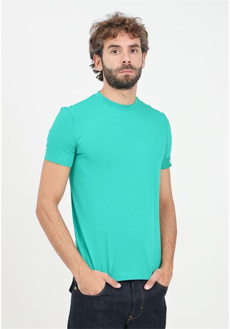 T-shirt a manica corta verde da uomo con banda logata DSQUARED2 | D9M3S5460320