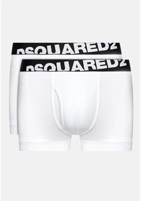 White boxer shorts in a 2 pack for men DSQUARED2 | DCXC9003100