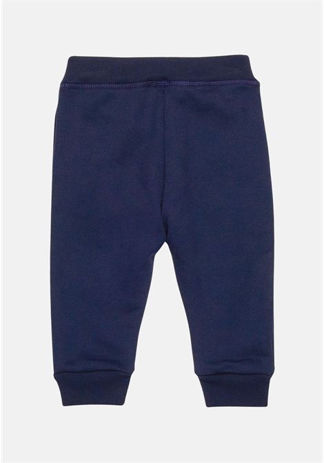 Pantalone blu da neonato con stampa logo DSQUARED2 | DQ2498D0094DQ866