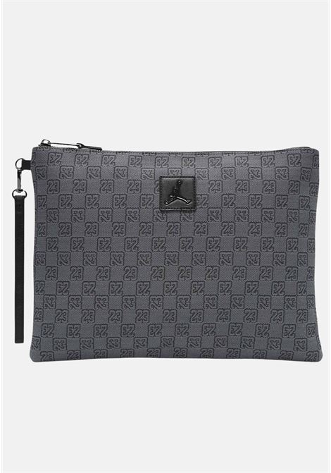 Gray '23' allover clutch bag for men and women JORDAN | LM0897G9Q