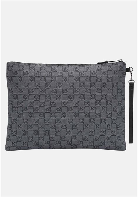 Gray '23' allover clutch bag for men and women JORDAN | LM0897G9Q