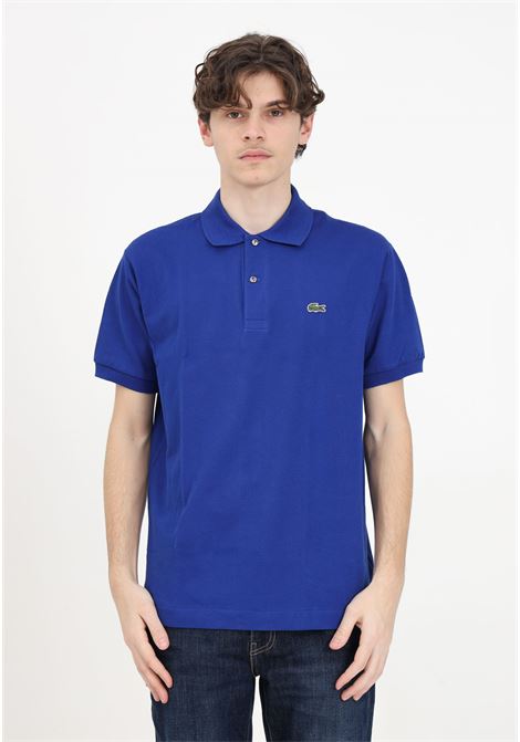 Blue polo shirt for men and women with crocodile logo patch LACOSTE | 1212BDM