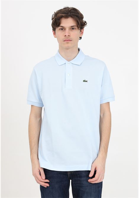 Light blue polo shirt for men and women with crocodile logo patch LACOSTE | 1212T01