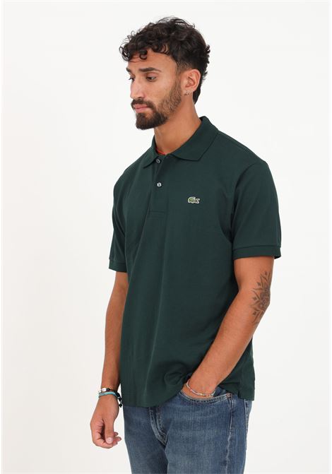 Green polo shirt with men's logo LACOSTE | 1212YZP