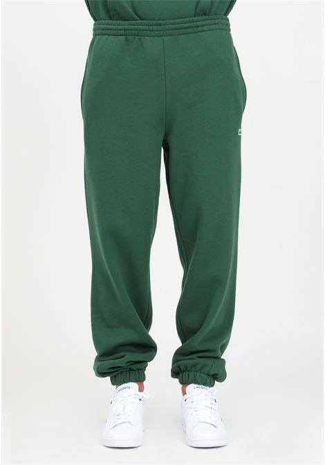 Pantalone sportivo verde per uomo e donna con patch coccodrillo LACOSTE | XH9610132