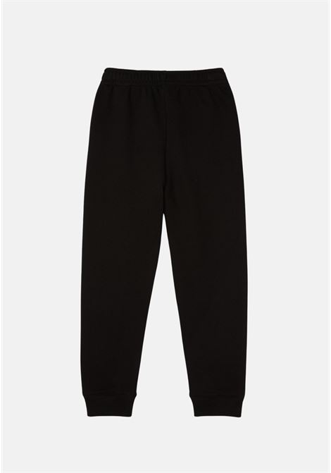 Pantalone sportivo nero per bambino e bambina rifinito da ricamo coccodrillo LACOSTE | XJ9728-J031