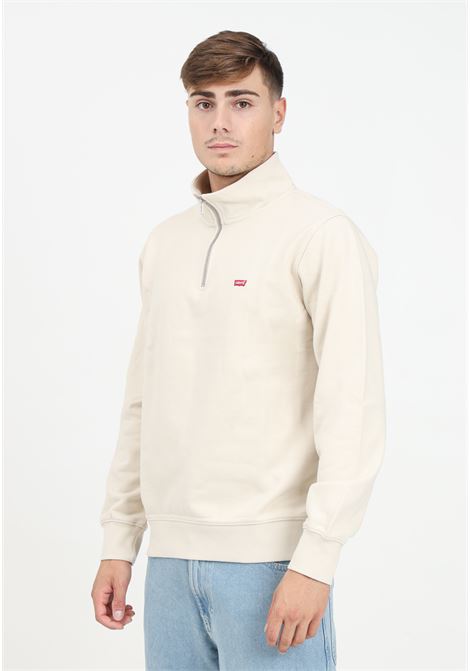 Felpa mezza zip Original Housemark beige da uomo LEVIS® | A8606-00020002