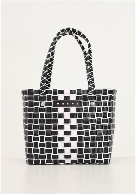 White and black Box Basket handbag for women MARNI | M00638M00IW0MC13