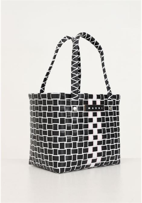 White and black Box Basket handbag for women MARNI | M00638M00IW0MC13