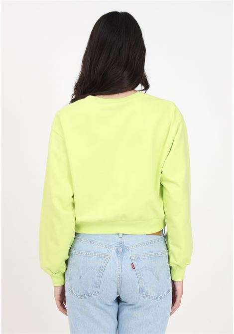 Fluorescent yellow crewneck sweatshirt for women and girls with oversized logo embroidery MARNI | M01193M00RE0M220