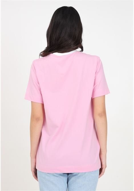 Pink short-sleeved T-shirt for women and girls with logo print MARNI | M01228M00L90M345