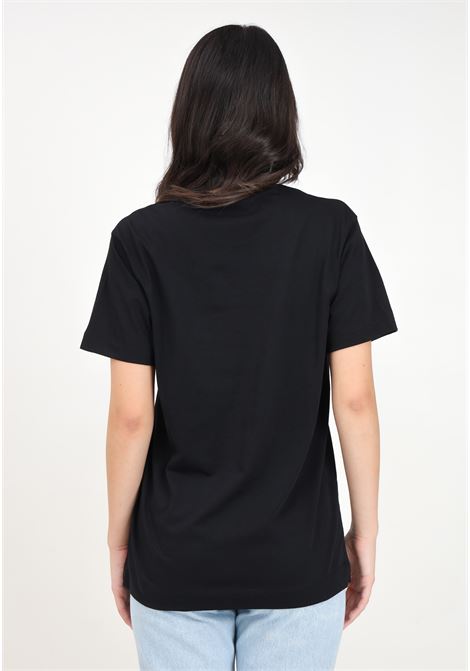 Black short-sleeved T-shirt for women and girls with oversized logo embroidery MARNI | M01265M00RF0M900