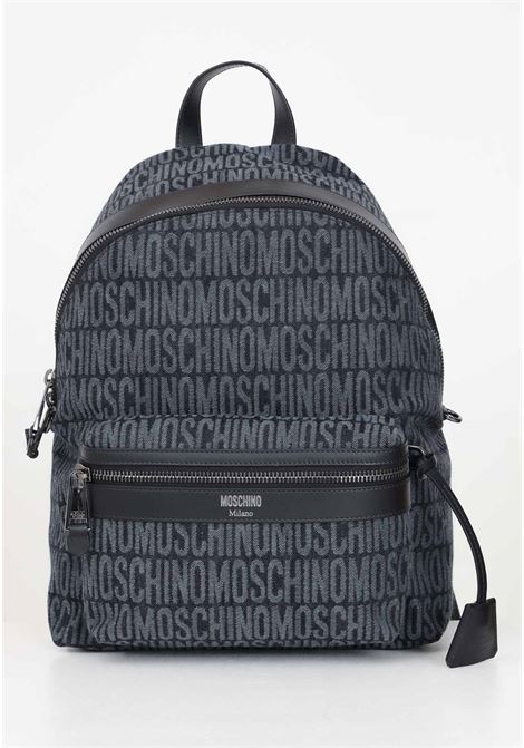 Denim backpack for men and women with jacquard logo MOSCHINO | 2426M760582741555