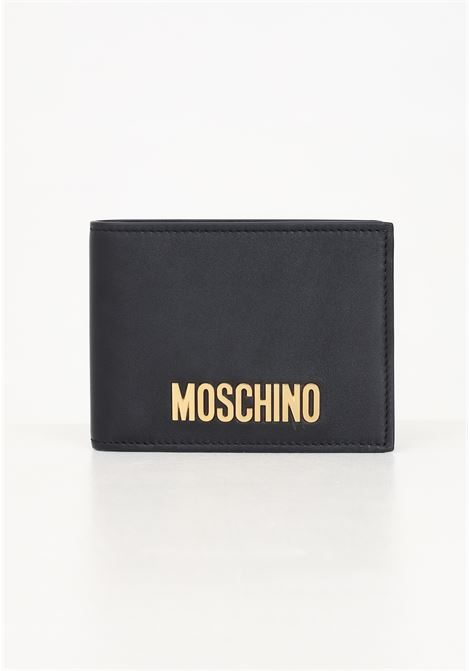 Black men's wallet with logo MOSCHINO | 242Z2813180013555