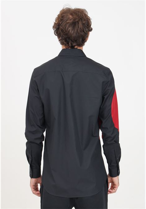 Men's black Heart Graphic dress shirt MOSCHINO | 242ZR020170353555