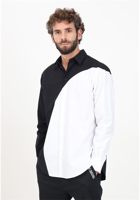 Camicia elegante Moschino Graphic nera e bianca da uomo MOSCHINO | 242ZR020270352555