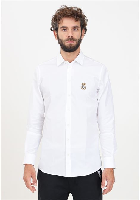 Camicia elegante Teddy Bear bianca da uomo MOSCHINO | 242ZR022170351001
