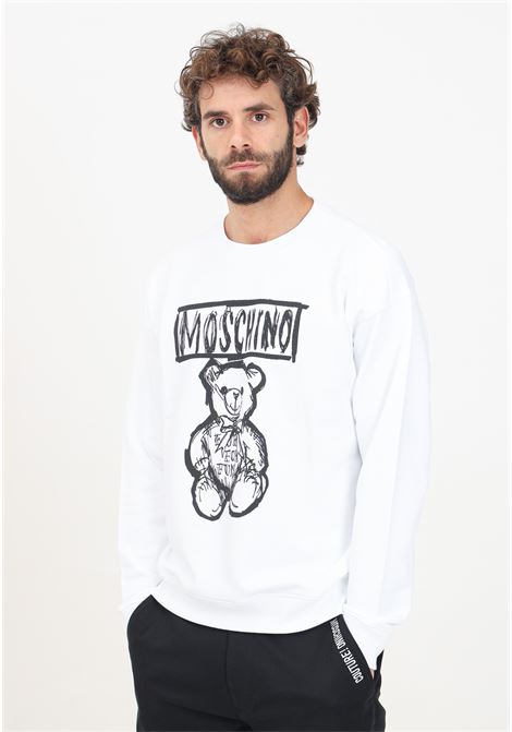 White Teddy Bear crewneck sweatshirt for men MOSCHINO | 242ZR172770281001