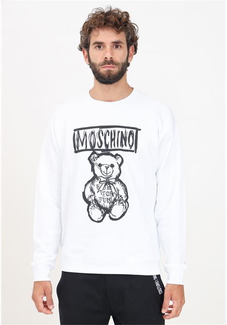 White Teddy Bear crewneck sweatshirt for men MOSCHINO | 242ZR172770281001