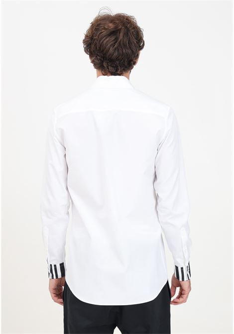 Camicia elegante Barcode bianca da uomo MOSCHINO | 242ZZ020452351001